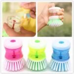 Liquid Dish Washing Brush with Soap Dispenser – Kitchen Cleaning Tool - Image 3
