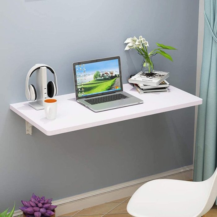 1716900053-folding_wall_table4 Wall Mounted Folding Table – Compact Study, Laptop & Dining Solution - Image 1