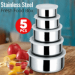 Stainless Steel Airtight Food Storage Box Set – 5 Piece with Lids for Freshness - Image 3