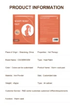 4 Piece Pain Relief Self-Heating Waist Hot Patch (সেল্ফ হিটিং কোমরের ব্যথা উপশম করার গরম প্যাচ) - Image 4