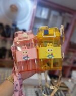 Cool Kids Water Bottle, 500ml, Safety Lock, Plastic Medium Bottle Of Water With Plastic Shalimo and Fabric Strap For Kids - Multicolor - Image 2