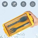 49OZ Bento Box for Adults – Stackable Lunch Container, Leak-Proof & Microwave Safe - Image 4