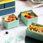 49OZ Bento Box for Adults – Stackable Lunch Container, Leak-Proof & Microwave Safe - Image 2