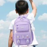 Kids Backpack Children School Bags Waterproof Primary Schoolbag Book Bag (Purple) - Image 7
