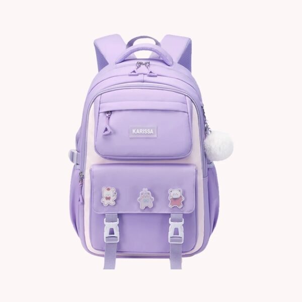 Kids Backpack Children School Bags Waterproof Primary Schoolbag Book Bag (Purple)