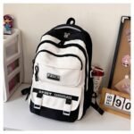 Academy Style School Bag Book Bag Lightweight College Student Backpack(Black and Red) - Image 2