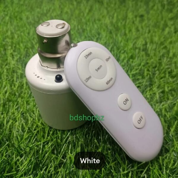 Smart B22 to E27 LED Lamp Holder with Wireless Remote | AC 85-265V | Timer Control | Adjustable Light Socket Converter